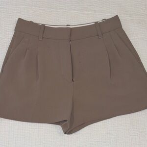 Aritzia Tailored High-Waist Brown Women's Shorts